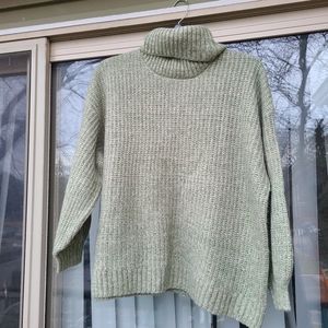 Old Navy Light Green Turtleneck Sweater